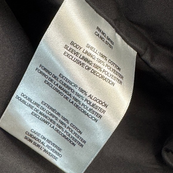 Levi's XXL Black Harrington Bomber Jacket Cotton Blend Zip Moto Lined NWT Mens - Picture 4 of 11